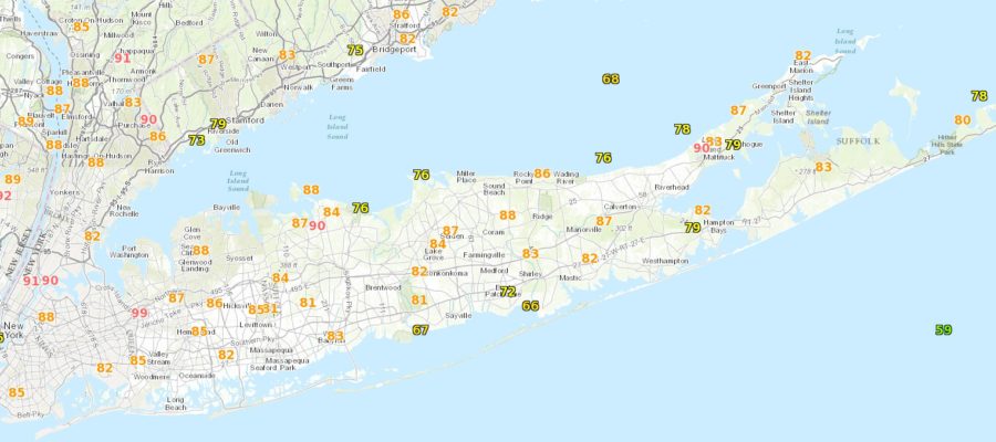 Long Island Heat This Afternoon