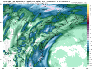 namprecip Memorial Day Rain