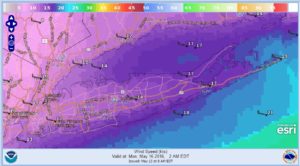 wind chilly sunday night
