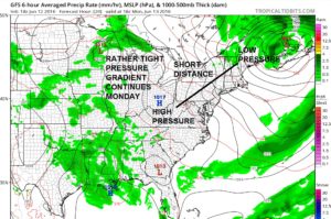 gfs24 Long Island Dry Windy Monday
