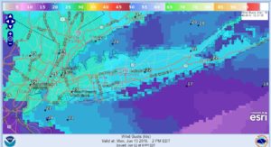 wind Long Island Dry Windy Monday