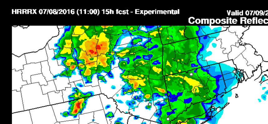 Long Island Severe Weather Threat HRRR MODEL 8PM