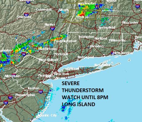Severe Thunderstorm Watch 8pm Long Island