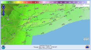 Long Island Weekend Downpours Rainfall Forecast Through Monday