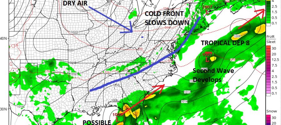 Hurricane Gaston Rough Surf