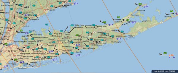 long island temperatures