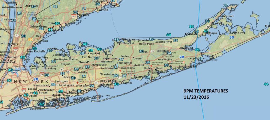 long island weather thanksgiving