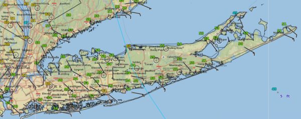 long island temperatures