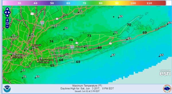 long island weekend weather