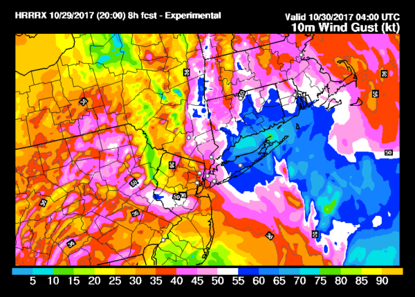 hurricane force wind gusts