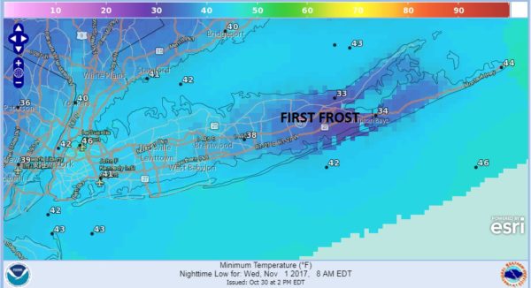 major storm first frost