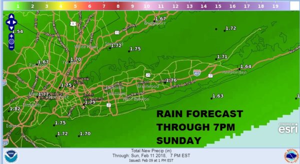 Rainy Long Island Weekend 1-2 Inches Possible