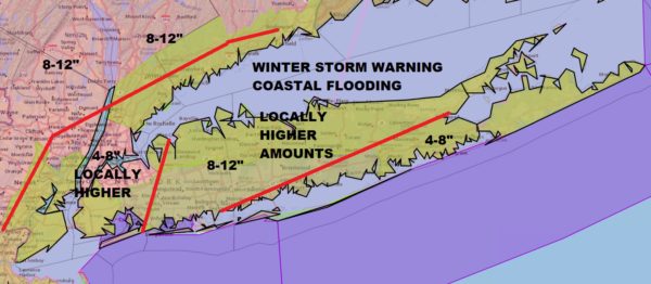 Long Island Winter Storm Warning Coastal Flooding
