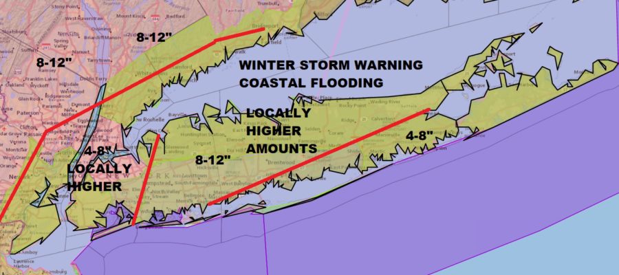 Long Island Winter Storm Warning Coastal Flooding