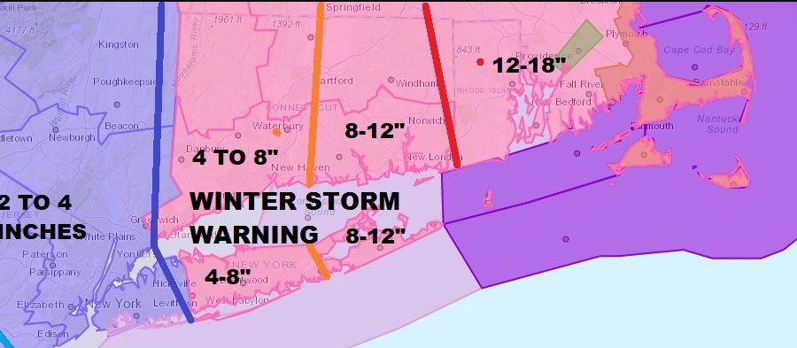 Winter Storm Warning Suffolk Winter Weather Advisory Nassau