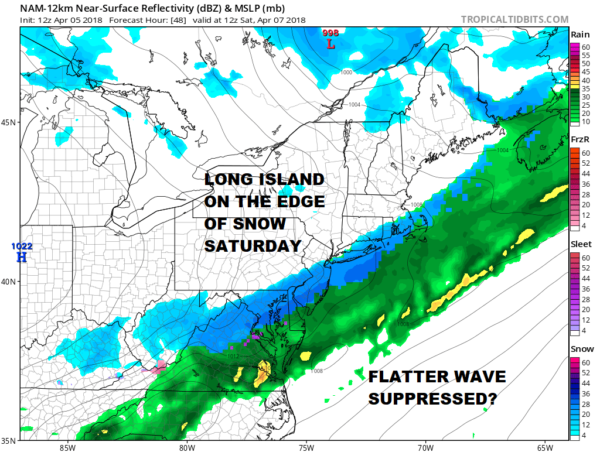 Long Island Lunchtime Temps Barely Back to 40 Degrees