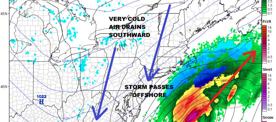Long Island Stuck Cold Storm Offshore Stays Offshore