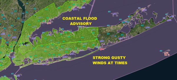 Coastal Flood Advisory Windy Miserable Sunday Heavy Rain Into Monday