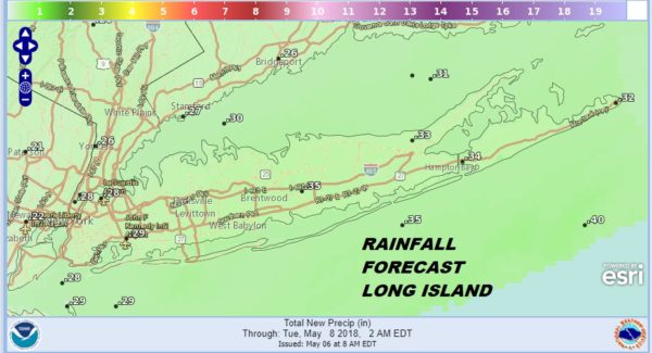 Long Island Sunday In Clouds Some Rain Late Today & Tonight