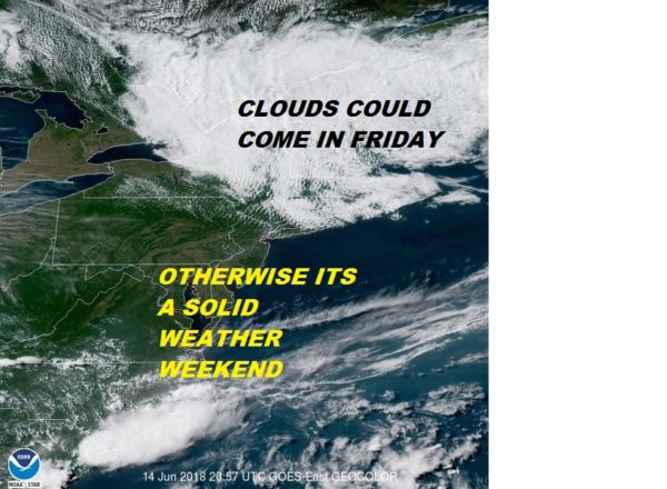 Cloud Issues For Friday Warm Fathers Day Weekend