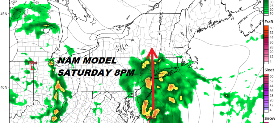 Coastal Low Brings Rain Wind Late Saturday Into Early Sunday