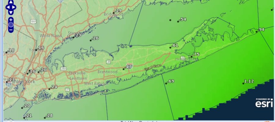 Coastal Storm Brushes Long Island Overnight Dry Breezy Warmer Wednesday