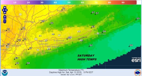 Long Island Weekend Warmer Showers Thunderstorms