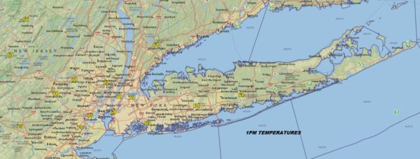 Long Island Temperatures Struggling This Afternoon