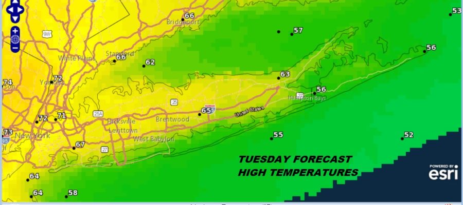 Easter Sunday Gloomy Clouds Long Island Showers Return Monday