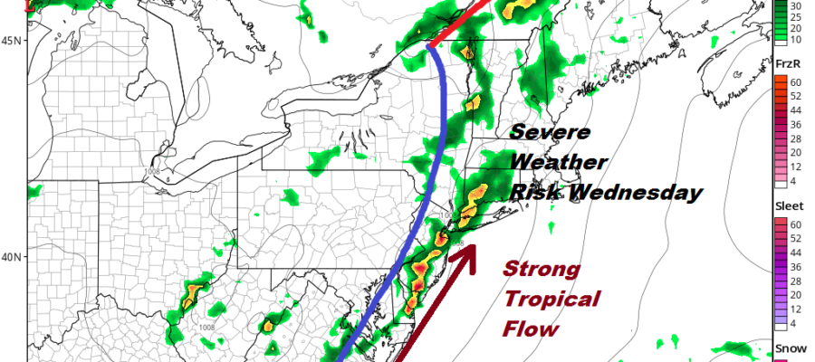 Rain Grazing Eastern Long Island Thunderstorms Late Wednesday