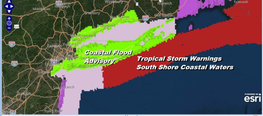 Dorian Moving Northeast Rain Bands Over Long Island
