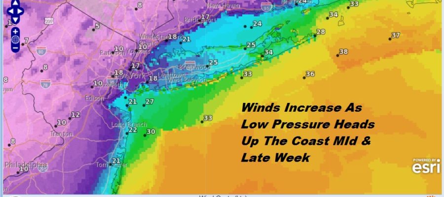 Coastal Low Onshore Flow Wind Rain Coastal Flooding Issues Wednesday Through Friday